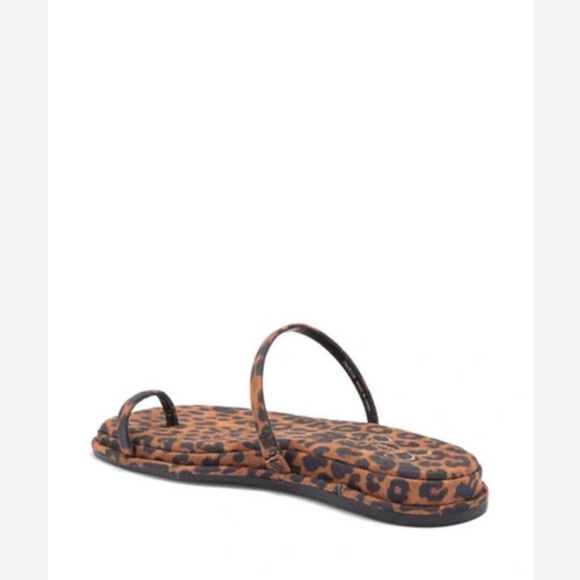 Jessica Simpson Malha Natural Leopard Print Faux Suede Casual Sandals Women’s 5 - Picture 7 of 10